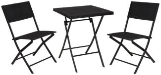 ProGarden 3-tlg. Garten-Bistro-Set Rattan-Optik 446773