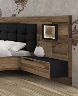2er Set Nachtkonsole Nachtschrank 57cm schwarzeiche stabeiche Mordern