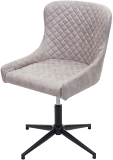 Bürostuhl HWC-H79, Schreibtischstuhl Drehstuhl, höhenverstellbar Vintage Metall ~ Stoff/Textil grau