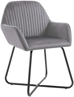 vidaXL Esszimmerstühle 6 Stk. Grau Samt [277010]