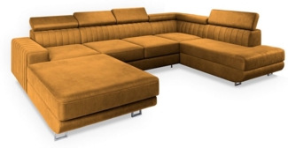 Masseno Ecksofa SIENA mit Schlaffunktion U-Form, Sofa mit Bettkasten