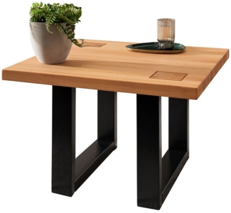 Lomadox Couchtisch WINCHESTER-69, Wohnzimmertisch 70x70 cm Beistelltisch modern in Buche massiv
