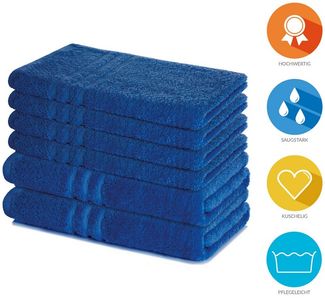 Lavea Handtuch Set Elena, Duschtücher, Handtücher, Gästetücher, Waschhandschuhe, 100% Baumwolle (Set, 6-St), Frottierserie, weich & saugstark, pflegeleicht, 500 g/m² Frottier