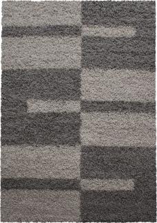 Hochflor Teppich Gianna rechteckig - 200x290 cm - Taupe