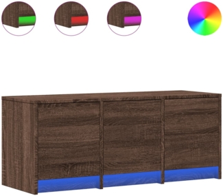 vidaXL TV-Schrank LED Braun Eichen-Optik 97x34x40 cm Holzwerkstoff 852242