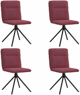 vidaXL Esszimmerstühle 4 Stk. Weinrot Stoff 3315335