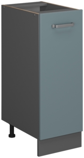 Apothekerschrank R-Line Blau-Grau 30 cm ohne Arbeitsplatte Vicco