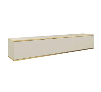 MOEBLO TV-Board Dayn RTV 175 (Lowboard Fernsehtisch TV Bank TV Tisch Fernseher Tisch TV Möbel, RTV-Schrank mit goldenen Einsätzen Hängend), (HxBxT):30x175x32cm