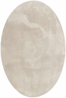 vidaXL Bereichsteppiche Oval HUARTE Beige 160 x 230 cm 100 %Polyester 4103618