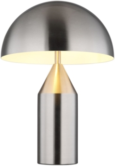 Tischlampe, Metall, nickel matt, weiß matt, H 39 cm