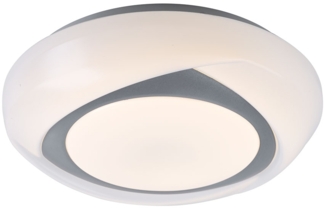 LED Deckenleuchte, Metall, weiß, rund, D 35 cm