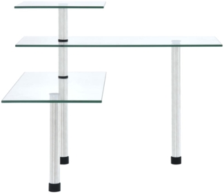 vidaXL Küchen-Eckregal 3 Ebenen Hartglas 249502