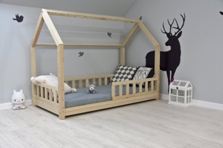 Best for Kids Hausbett Mit Matratze, Ohne Matratze (70x140 80x160 80x180 90x160 90x180 90x190 90x200 140x200), mit Rausfallschutz und Lattenrost, TOP Preis-Leistungs-Verhältnis