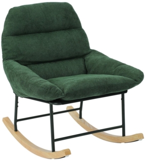 ToteBox Schaukelstuhl Chenille Sessel mit Holzkufen,Relaxsessel für Wohnzimmer,Schlafzimmer