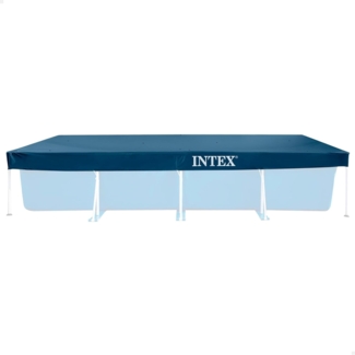 Intex | Rectangular Pool Cover | Poolabdeckplane - 450 x 220 cm | idealer Schutz für Rectangular Frame Pool