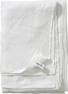 elegante Halbleinen Betttuch Breezee|260x260 cm| weiss