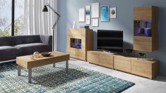 Couchtisch Tisch - KAVOS XL - mit Schublade 110x63,5 cm Gold Eiche