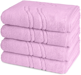 Ross Cashmere feeling 4 tlg. Frottier-Set - 4 X Handtuch (50 X 100cm) - 520 g/m2 - Mauve
