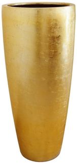 VIVANNO Pflanzkübel Fiberglas CITY Rund - Weiß Matt (1 St), 37x80 cm