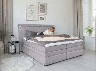 OTTO home Boxspringbett MIVVA inkl. Bettkasten & Topper, Komfortliegehöhe: 67 cm, in H3, H4 oder Hmix H3/H4, wahlweise mit oder ohne LED-Leuchten