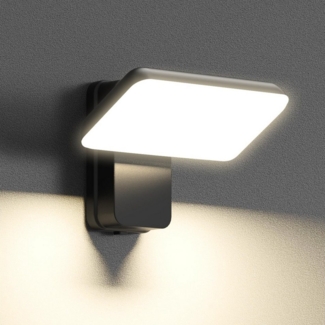 BlingBin Außen-Wandleuchte Außenlampe Wasserdicht IP65 Innen/Außen mit Schwenkbar LED Panel, schwenkbar, LED fest integriert, Warmweiß, Warmweiß 3000K Außenwandleuchte für Garten Terrasse
