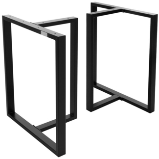 ML-DESIGN Tischbein 2er Set Tischgestell Bankkufen Tischkufen Möbelfüße aus Stahl, Kufengestell Bankkufen für Couchtisch/Sitzbank DIY-Projekte