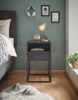 Schlafkontor Nachtkommode Cudro Nachttisch auf Fußgestell, mit einem offenen Fach für schnellen Zugriff