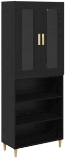 vidaXL Highboard Schwarz Eichen-Optik 69,5 x 34 x 180 cm 3416148