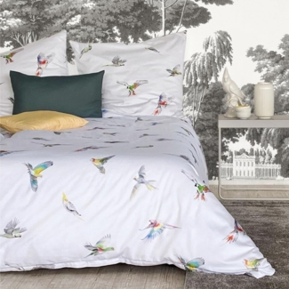 Apelt Mako-Satin Bettwäsche Lola weiß bunt|135x200 cm + 80x80 cm