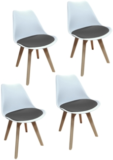 HTI-Living Esszimmerstühle im skandinavischen Stil 4er Set Design-Stühle mit.