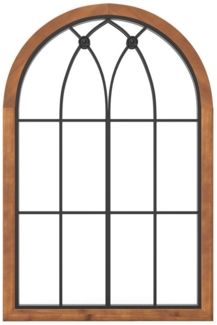 COSTWAY Wandspiegel, mit Fensteroptik, Bogen Spiegel Vintage, 60x90cm