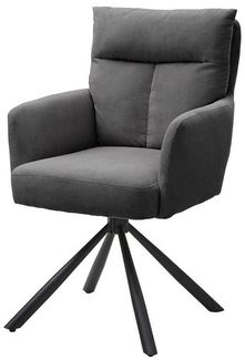 Stolkom Sp.z.o.o. Armlehnstuhl (2er Set) in grau, Cordbezug - 60x93x67cm (BxHxT) (2er Set)