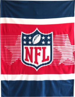 NFL Fleecedecke 150 x 200 cm rot/blau Wohndecke Kuschel Decke Sofadecke