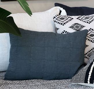 Chic Antique - Kissenbezug Kissenhülle 60x40cm Baumwolle Dunkelgrau 16102011