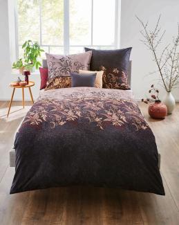 Kaeppel Mako Satin Bettwäsche Sheila 135x200 cm + 80x80 cm Schwarz