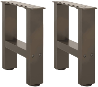 vidaXL Couchtischbeine Naturstahl 2 Stk. 40x(30-31) cm Stahl 4013259