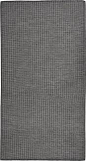 vidaXL Teppich Outdoor-Teppich Flachgewebe 80x150 cm Grau, Rechteckig