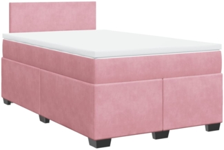 vidaXL Boxspringbett mit Matratze Rosa 120x190 cm Samt 3286257
