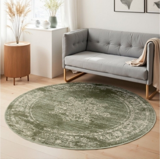 HANSE Home Teppich Lydia, rund, Höhe: 9 mm, Wohnzimmer, Schlafzimmer, Flur, Kurzflor, orientalisch, Vintage, weich