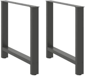 vidaXL Esstischbeine Anthrazit 2 Stk. 70x(72-73) cm Stahl 4013310