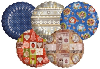 PAPSTAR Pappteller 25 Pappteller Weihnachtsdekor rund 23cm