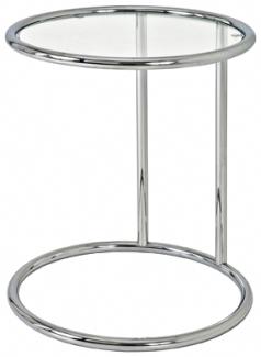 Beistelltisch >Vision< in Chrom aus Stahl, Glas - 55cm (H)