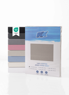 Jersey Spannbettlaken Baumwolle 90x200+30 cm, diverse Farben Beige