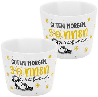 Eierbecher Porzellan Ø 5,2cm H 4,3cm Geschenk Sheepworld GUTEN MORGEN 74501