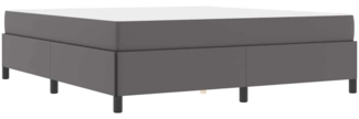 vidaXL Bettgestell mit Matratze Grau 180 x 200 cm Kunstleder 3399017