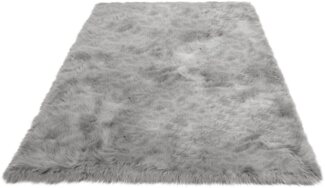 my home Hochflor-Teppich Valeria Fellteppich kuschelig, rechteckig, Höhe: 60 mm, Kunstfell, weiche Teppiche, Wohnzimmer, Schlafzimmer, Esszimmer
