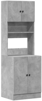 vidaXL Küchenschrank Betongrau 60x50x180 cm Holzwerkstoff 3276640