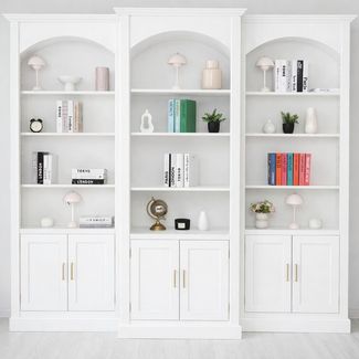 Casa Padrino Landhausstil Bücherschrank 3er Set Weiß - Landhausstil Möbel