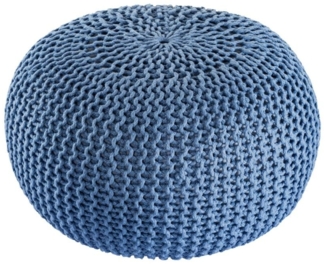 Pouf PREMIUM ø45cm Sitzhocker Strickpouf Innen Terrasse Pool Garten nachhalti...