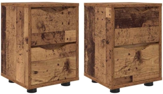 vidaXL Nachttische 2 pcs Altholz 30,5 x 30 x 43 cm Holzwerkstoff 888814
